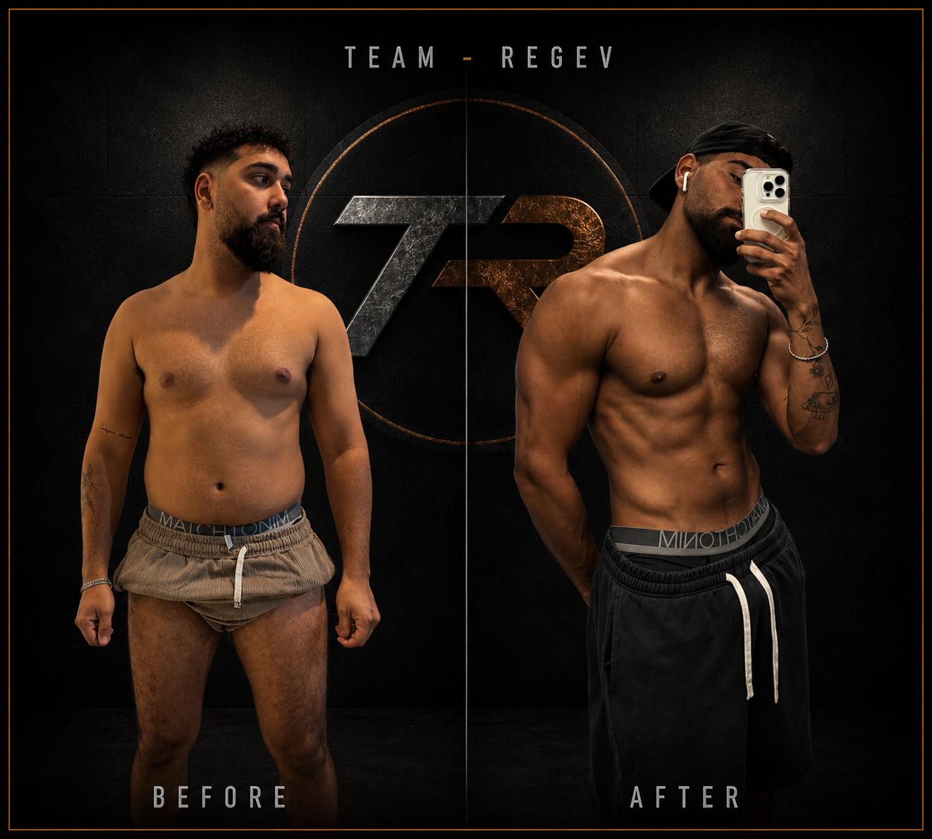 לפני ואחרי — מתאמן Team Regev